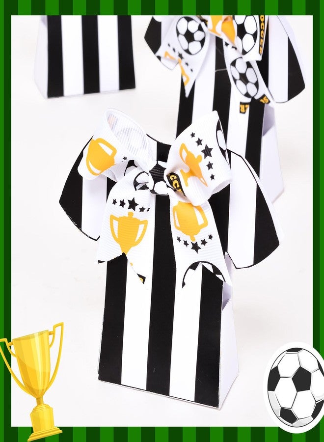 Ribest Soccer Ball Sports Ribbon, 7/8 Inch Grosgrain Ribbon for Crafts Hair Bows Gift Wrapping Team Decor Party Decorations, White/Black/Gold, 10 Yards - Image 5